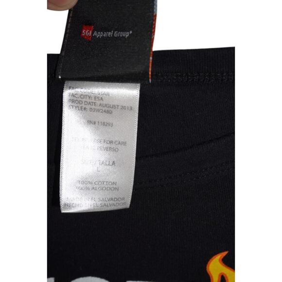 Harley-Davidson Hot Mama Flames Maternity T-Shirt Women’s L Black - Picture 4 of 4